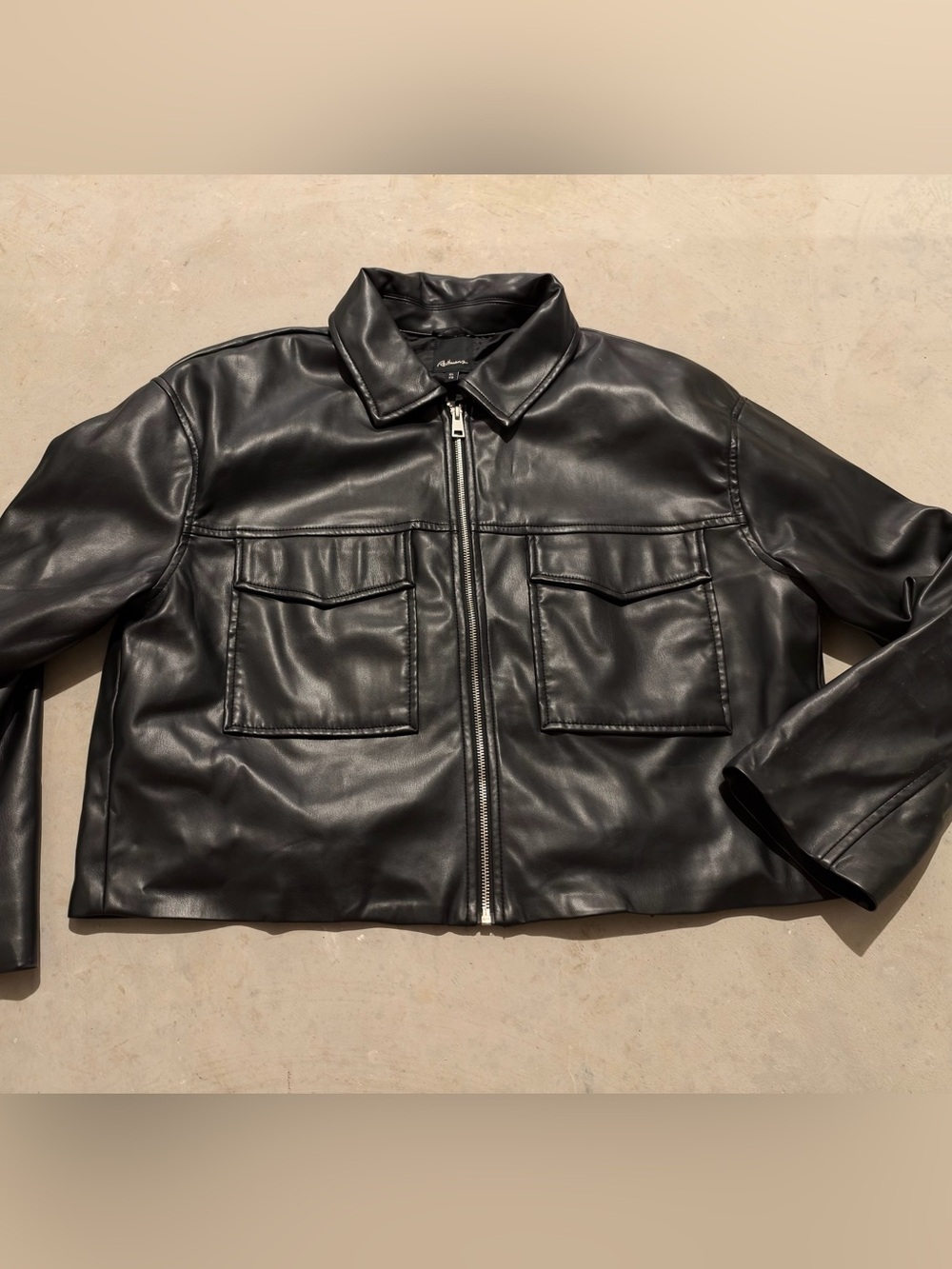 Reitmans Black Pleather Jacket